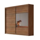Ver imagem 3 de Guarda Roupa Casal 2 Portas 6 Gavetas 100% MDF com Espelho Blumenau Marrom/Cumaru