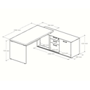 Ver imagem 4 de Mesa em L Industrial Nogal com Preto - 1,50 X 1,60!!