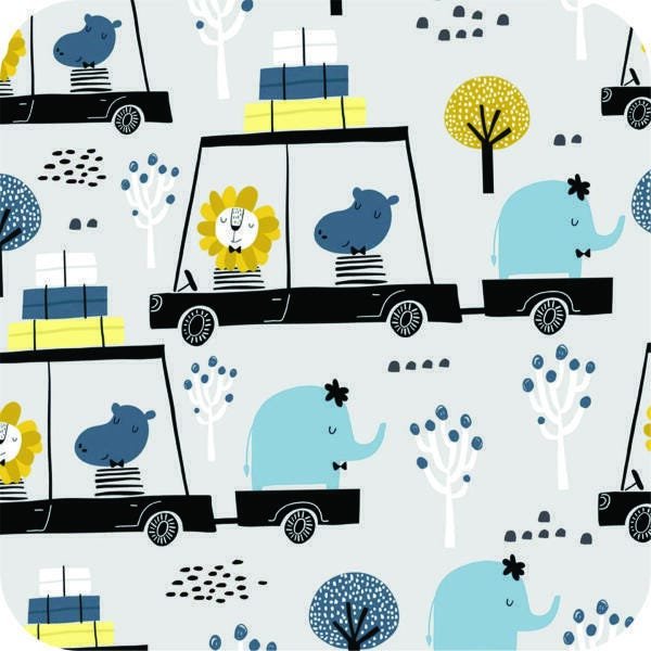 Papel De Parede Infantil Carro Animais A403 Adesivo Fosco 3m - 1