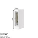 Ver imagem 6 de Armário Porta Toalha Americana Henn 20 Cm com Tampo Branco/calcare