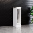 Ver imagem 1 de Armário Porta Toalha Americana Henn 20 Cm com Tampo Branco/calcare