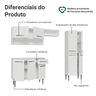 Armário de Cozinha Completa 229cm Branco Emilly Madesa 17 - 5