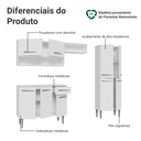 Ver imagem 5 de Armário de Cozinha Completa 229cm Branco Emilly Madesa 17