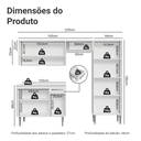 Ver imagem 4 de Armário de Cozinha Completa 229cm Branco Emilly Madesa 17