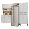 Armário de Cozinha Completa 229cm Branco Emilly Madesa 17 - 3