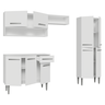 Armário de Cozinha Completa 229cm Branco Emilly Madesa 17 - 9