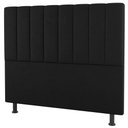 Ver imagem 2 de Kit Cabeceira E Baú Cama Box King 195Cm Sintético Preto