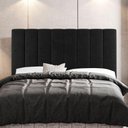 Ver imagem 7 de Kit Cabeceira E Baú Cama Box King 195Cm Sintético Preto