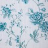 Papel De Parede Vinílico Floral Azul Com Off White - 1