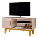 Ver imagem 1 de Rack Bancada para Tv de até 42" 1 Porta Dallen Off White/naturale