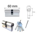 Ver imagem 3 de Cilindro Miolo Tambor Fechad Pado Cromado Euro Caveira 60mm