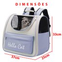 Ver imagem 4 de Mochila Bolsa Transporte Pet Cachorro Gato Animais Bolso Ventilado Ar Vista Panoramica Viagem Passei