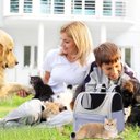 Ver mais imagens de Mochila Bolsa Transporte Pet Cachorro Gato Animais Bolso Ventilado Ar Vista Panoramica Viagem Passei