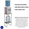 Suporte Bebedouro Galão Água Tampo de Mdf Metalon Reforçado Branco Estilo Industrial Cozinha - 2