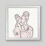 Quadro Infantil Mom I love You - 20x20cm - Moldura Padrão Branco - 1