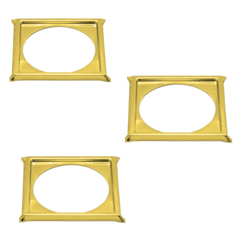 Kit C/ 3 Porta Grelha Caixilho Ralo Click 10x10 Inox Dourado