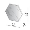 Ver imagem 3 de Espelho Hexagono Logus Medio Cor Off White 52 Cm (larg) - 57970