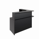 Ver imagem 2 de Balcão Recepção em L e Gaveteiro Suspenso com 2 Gavetas F5 Cor:preto