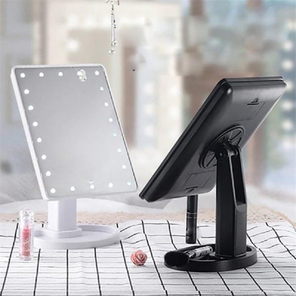Espelho de Mesa Maquiagem 16 LED Iluminação Camarim Portátil - 3