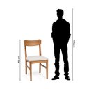 Ver imagem 5 de Conjunto 2 Cadeiras Madeira Maciça Estofada Olmo Bege/Mel