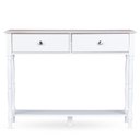 Ver imagem 2 de Aparador 2 Gavetas Tampo em Madeira Maciça Pés Torneados Louise