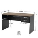 Ver imagem 2 de Kit Mesa de Escritório 120x60cm com Gaveta + Cadeira Netflex