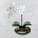 Ver imagem 4 de Arranjo De Flores 2 Orquídeas Artificial no vaso de Vidro