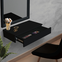 Ver imagem 5 de Penteadeira Suspensa com Gaveta Multifuncional Corrediça Organizadora Maquiagens Hall de Entrada