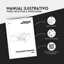 Ver imagem 4 de Penteadeira Suspensa com Gaveta Multifuncional Corrediça Organizadora Maquiagens Hall de Entrada