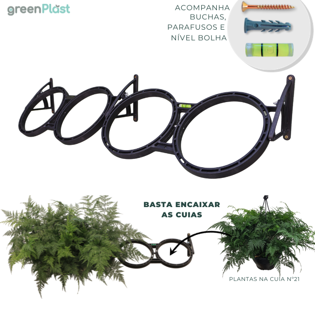 Kit 5 Módulos Greenplast de 1 Metro + Irrigação Greenup Design - 2