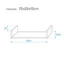 Ver imagem 3 de Kit 2 Prateleiras U 70 x 25cm Nogal Suporte Invisível