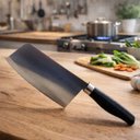 Ver imagem 4 de Cutelo Profissional Cozinha Inox 30cm Carne Açougueiro Preto
