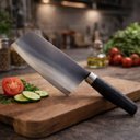 Ver imagem 2 de Cutelo Profissional Cozinha Inox 30cm Carne Açougueiro Preto