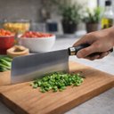 Ver imagem 5 de Cutelo Profissional Cozinha Inox 30cm Carne Açougueiro Preto