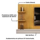 Ver imagem 4 de Painel Suspenso Tv 60 Pol 190 Cm Bento Cedro Bali Dj Móveis Cedro Bali
