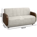 Ver imagem 7 de Sofá Orgânico Curvo 2 Lugares Malbec 150cm Bouclê - Sofa Store:bouclê Bege Marfim
