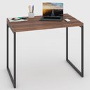 Ver imagem 3 de Mesa Escrivaninha Industrial Aço 90 Nogal/Preto - Panorama Móveis