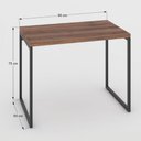 Ver imagem 4 de Mesa Escrivaninha Industrial Aço 90 Nogal/Preto - Panorama Móveis