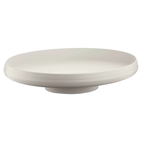 Centro de Mesa em Plástico Reciclado 42 X 30 X H8,9cm- Tierra - Branco Leite - Guzzini