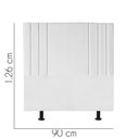 Ver imagem 3 de Cabeceira Estofada Grécia 90CM Solteiro Courino Branco - D A DECOR