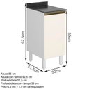 Ver imagem 5 de Balcão 1 Porta 30cm 12217x21 Branco Off White