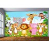 Papel De Parede Infantil Zoo Safari Animais 7,50M² Azs88 - 2