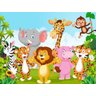 Papel De Parede Infantil Zoo Safari Animais 7,50M² Azs88 - 3