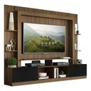 Ver imagem 1 de Estante Tv 65" E 2 Portas Oslo Multimóveis V3395 Madeirada/Preta Madeirado/Preto