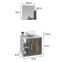 Ver imagem 5 de Conjunto Balcão C-cuba R30 e Espelheira Soft 500 Branco Chess C-carvalho Branco Chess C-carvalho