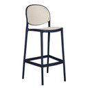 Ver imagem 2 de Kit 2 Banquetas Positano Fratini 108 Cm (altura) Polipropileno Azul Tramas Nude Simulando Rattan