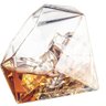 Decanter Whisky Modelo Diamante Pirâmide com Base Madeira e Dois Copos - 5