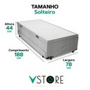 Ver imagem 3 de Bicama Box com Baú Solteiro Cinza 78x188x44 V-store
