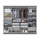 Ver imagem 2 de Guarda-roupa Casal Monte 8 Portas 4 Gavetas 100% Mdf Onix - Pnr Móveis