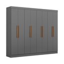 Ver imagem 3 de Guarda-roupa Casal Monte 8 Portas 4 Gavetas 100% Mdf Onix - Pnr Móveis